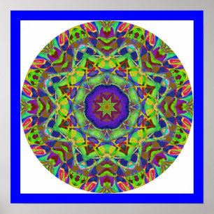 Pôster Mandala Poster.3 do design da aguarela