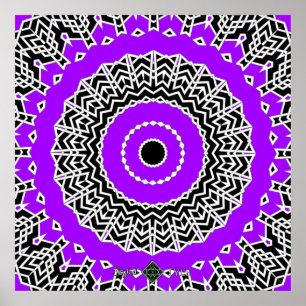 Pôster Mandala Prisma (Roxo)
