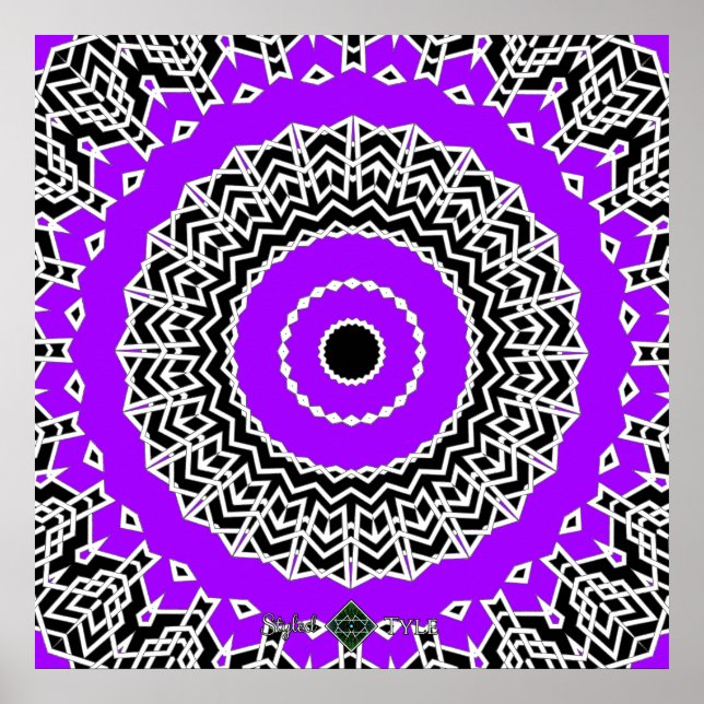Pôster Mandala Prisma (Roxo) (Frente)