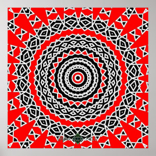 Poster Mandala Prisma (Vermelho)