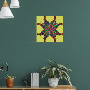 Poster Mandala psicodélica moderna