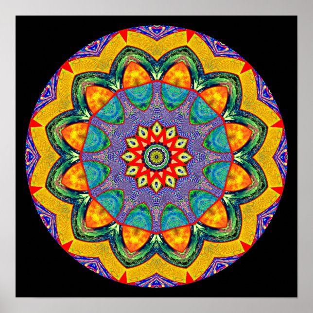 Pôster "Mandala Quilt" Crystal Mandala (Frente)