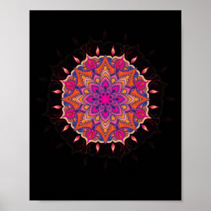 Poster Mandala Sacred Geometry Prana Art Yoga Mantra Om