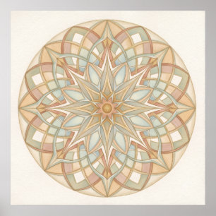 Poster Mandala Sagrada Harmonia Interior Arte Espiritual