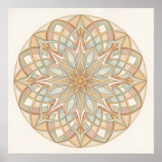 Poster Mandala Sagrada Harmonia Interior Arte Espiritual  (Frente)