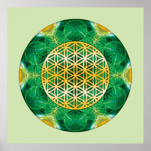 Pôster Mandala sagrado 1 da geometria
