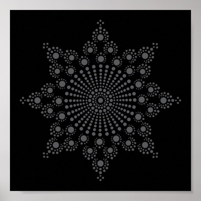 Poster Mandala Snowflake Modelo (Frente)