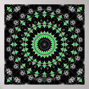 Poster Mandala Tribal Celta ( Verde )