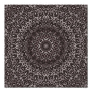 Pôster Mandalas de Aquarela em Veludo Profundo em Tons de