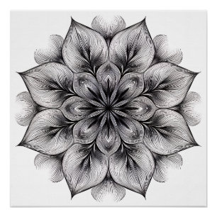 Pôster Mandalas de Bloom em Camadas