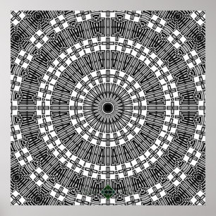 Pôster Mandalas de Reflexão Invertida