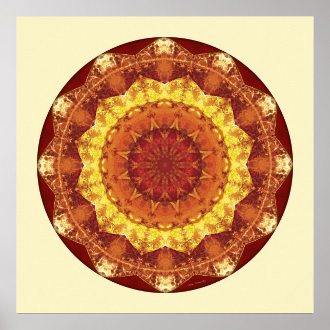 Poster Mandalas do Coração da Paz, n.º 7 (Frente)