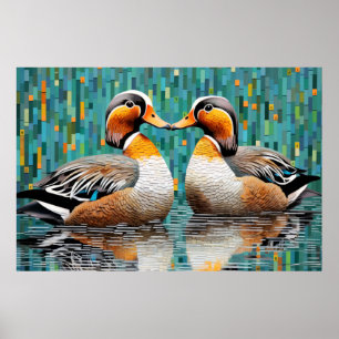 Poster Mandarin Duck Animal Art Decor