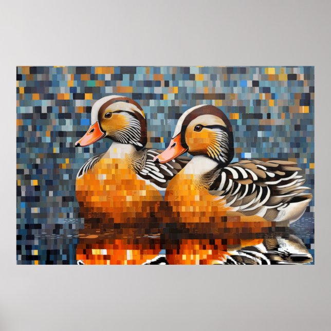 Poster Mandarin Duck Animal Art Decor (Frente)