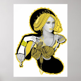 Poster Mandarina Yellow Diva