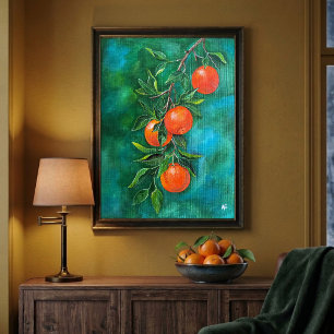 Poster Mandarins numa Noite de Inverno por Alfred Fox