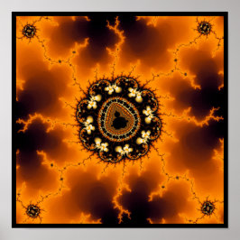 Poster Mandelbrot Fire Fractal