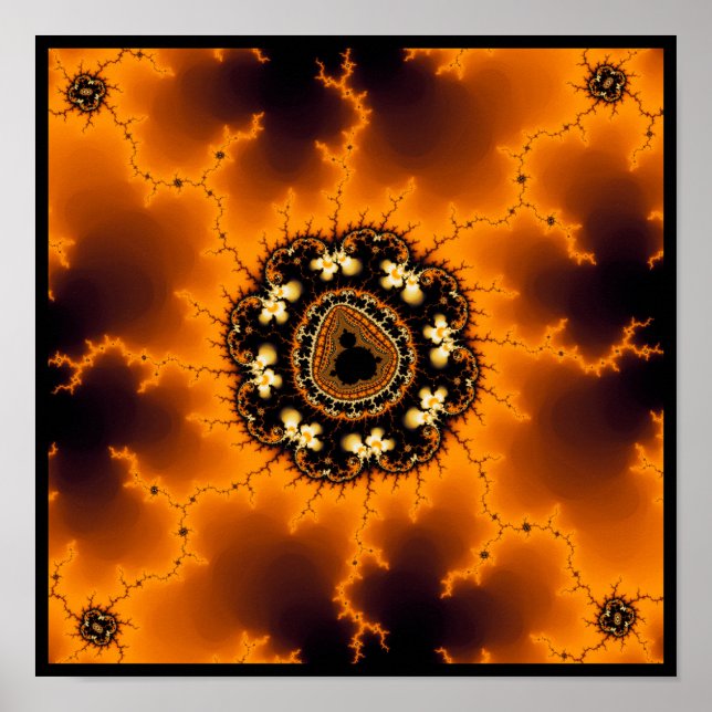 Poster Mandelbrot Fire Fractal (Frente)