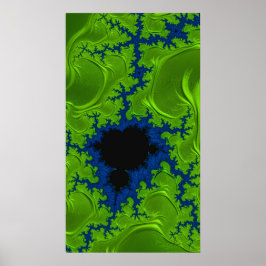 Poster Mandelbrot Fractal Abstrato Art Radioativo