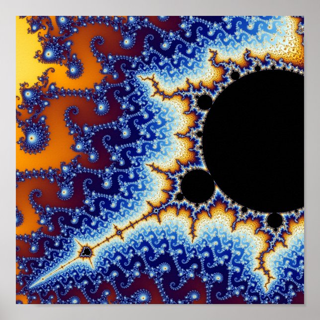 Pôster Mandelbrot Fractal Zoom (Frente)