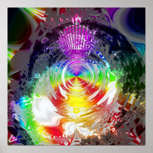 Pôster Mandelbrot Metálico 1