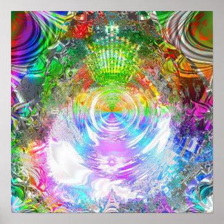 Pôster Mandelbrot Metálico 1c