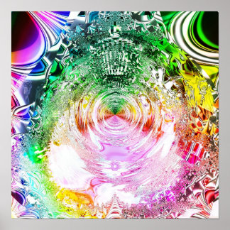 Pôster Mandelbrot Metálico 2b