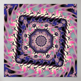 Poster Mandelbrot Square Fractal