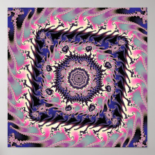 Poster Mandelbrot Square Fractal