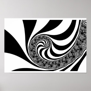 Pôster Mandelbrot Zebra Spiral