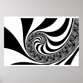 Pôster Mandelbrot Zebra Spiral