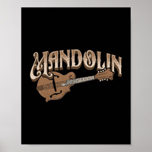 Poster Mandolin Bluegrass Música Folk Player Musi