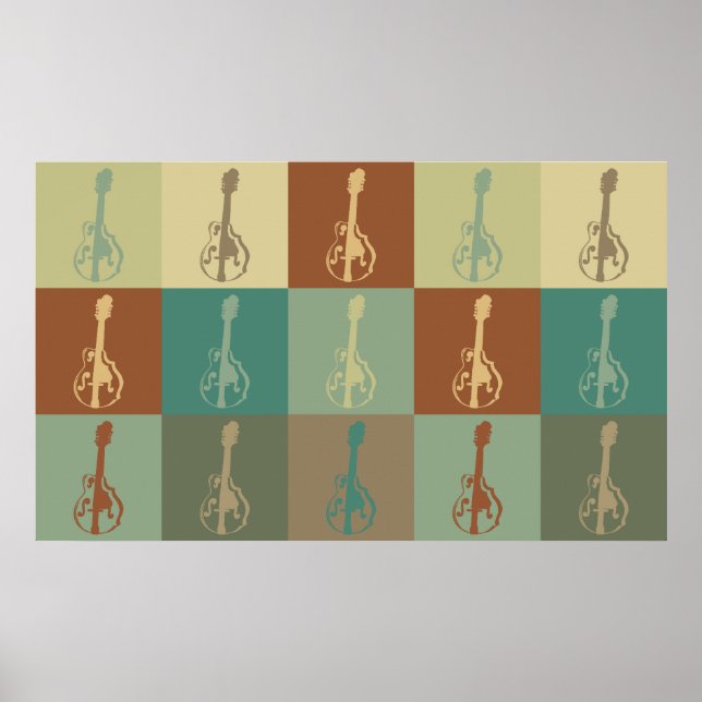 Pôster Mandolin Pop Art (Frente)