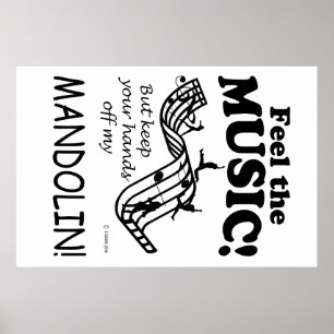 Pôster Mandolin Sente A Música