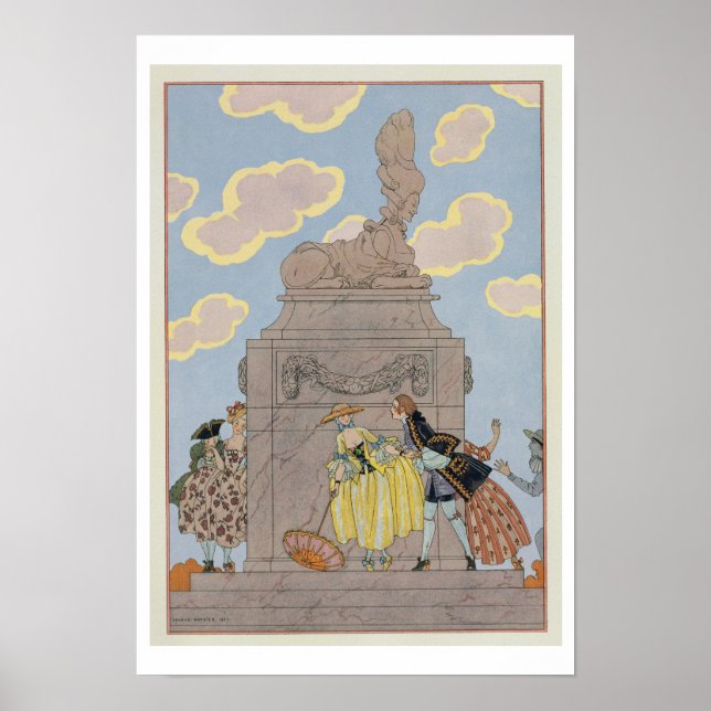 Poster Mandolina, ilustração para "Fetes Galantes" por Pa (Frente)