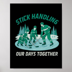 Poster Manejo de Stick Nossos Dias Juntos Família de Hóqu