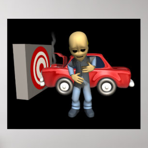 Poster Manequim do teste do impacto