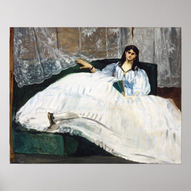 Poster Manet - Amante de Baudelaire, Reclinada (Frente)