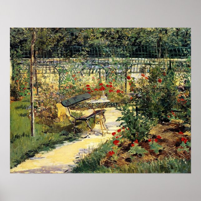 Poster Manet - Banco (Meu Jardim), 1881 (Frente)