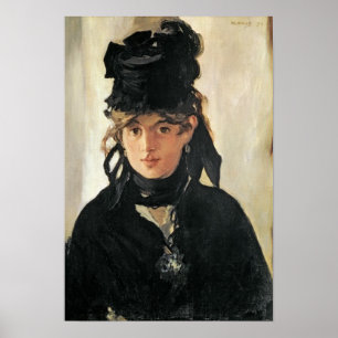 Poster Manet   Berthe Morisot com um buquê das violetas