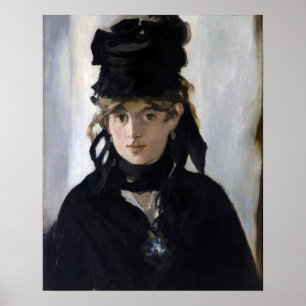 Poster Manet - Berthe Morisot com um buquê de violetas