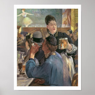 Pôster Manet   Cantinho de um Cafe-Concert, 1878-80