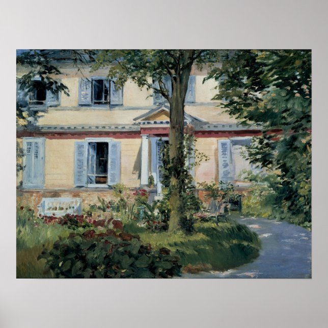 Poster Manet - Casa Em Rueil (Frente)