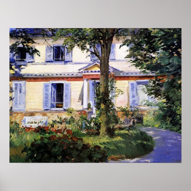 Poster Manet - Casa em Rueil, 1882 (Frente)