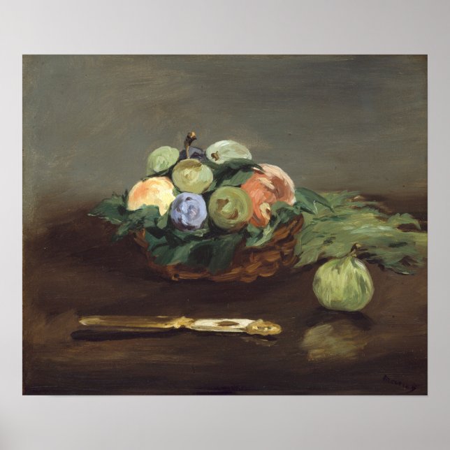 Poster Manet - Cesta de Frutas (Frente)