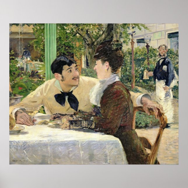 Poster Manet | Jardim de Pere Lathuille, 1879 (Frente)