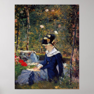Poster Manet - Jovem No Jardim, 1880