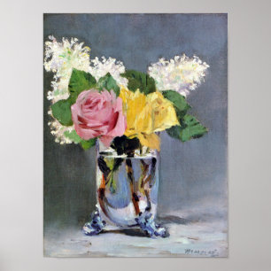 Poster Manet Lilacs and Roses Fine Art Print