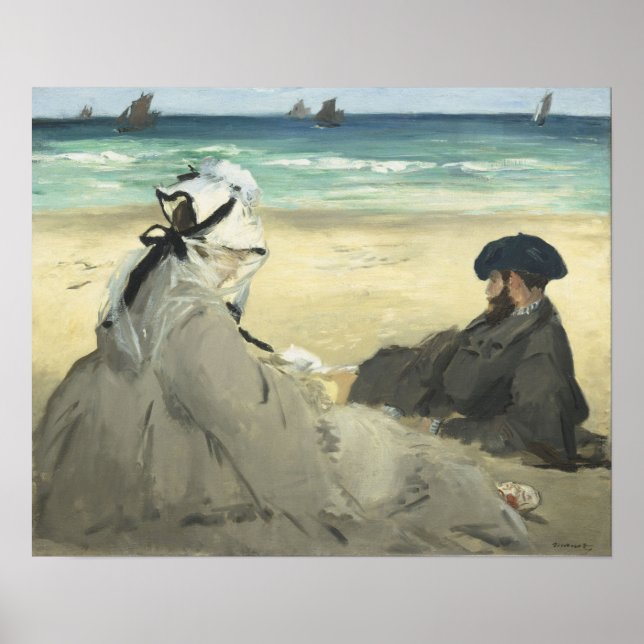 Poster Manet - Na Praia (Frente)