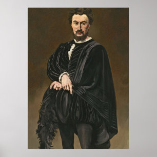 Pôster Manet o ator do Tragedian (Rouviere como Hamlet)